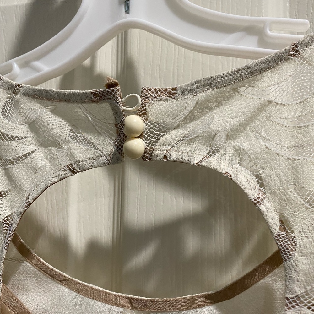 Anthropologie Tracy Reese Lace Cream Dress - Picture 7 of 8